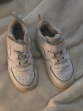 Nike Kids White Velcro & Lace Sneakers